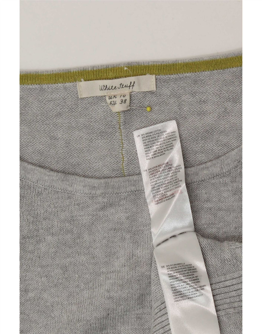 Top oversize da donna a maniche lunghe White Stuff UK 10 Small Grey Colourblock