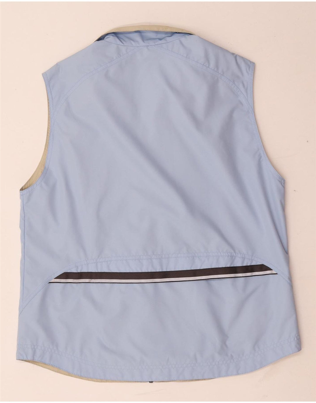Giacca da ginnastica vintage da donna senza maniche IT 42 Poliestere blu medio