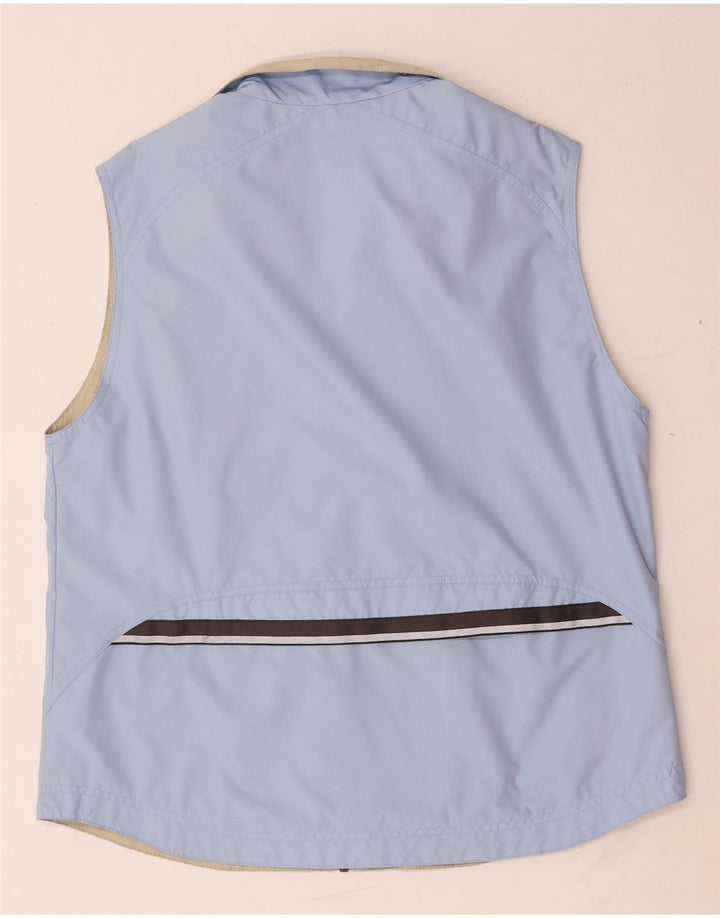 Giacca da ginnastica vintage da donna senza maniche IT 42 Poliestere blu medio