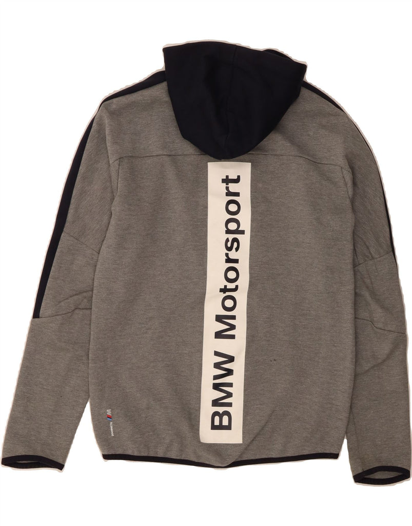 PUMA Mens BMW Motorsport Graphic Zip Hoodie Sweater Small Grey Colourblock Vintage Puma and Second-Hand Puma from Messina Hembry 