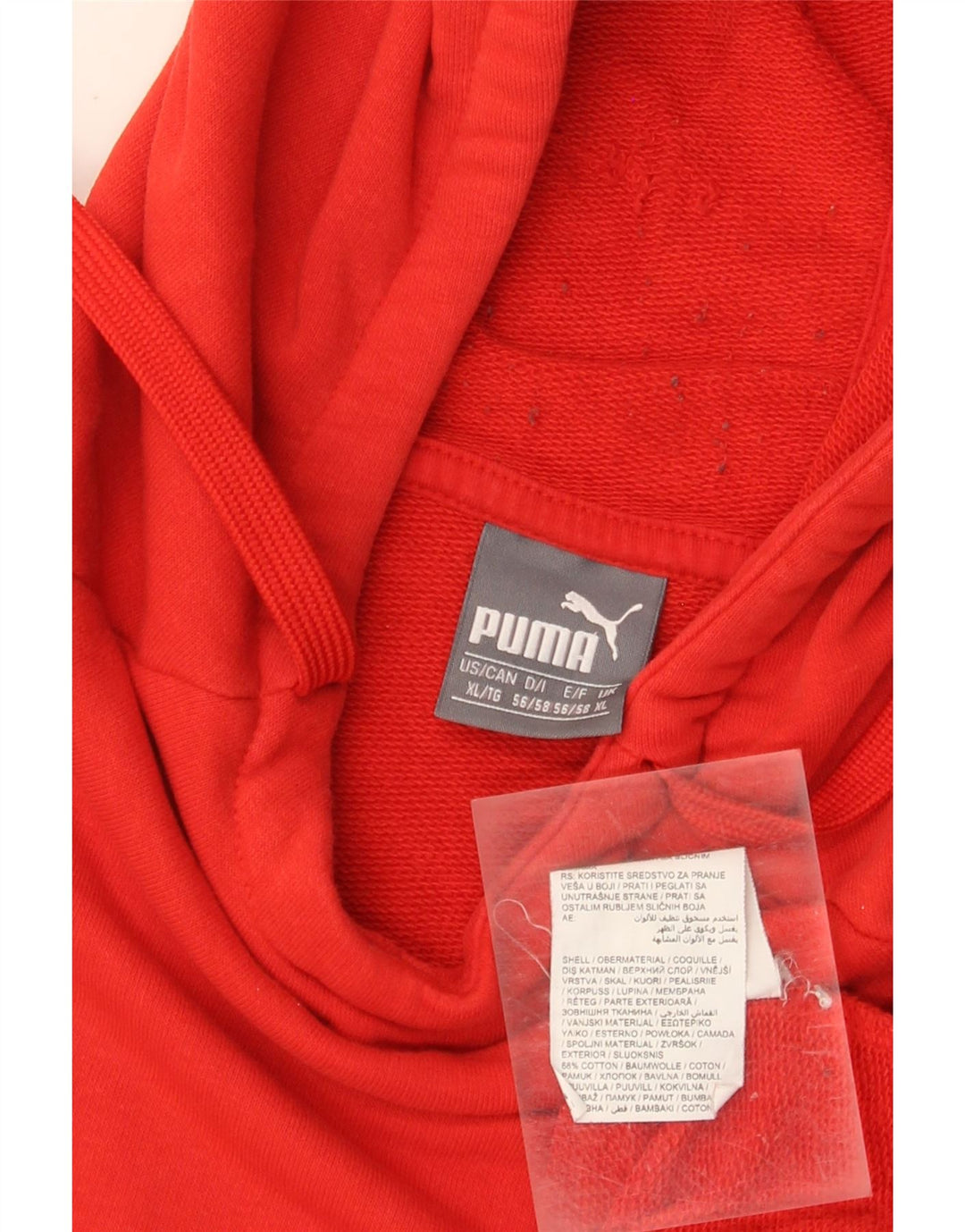Felpa con cappuccio da uomo Puma XL rossa in cotone