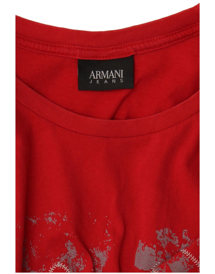 T-shirt grafica da uomo Armani Jeans Top rosso medio