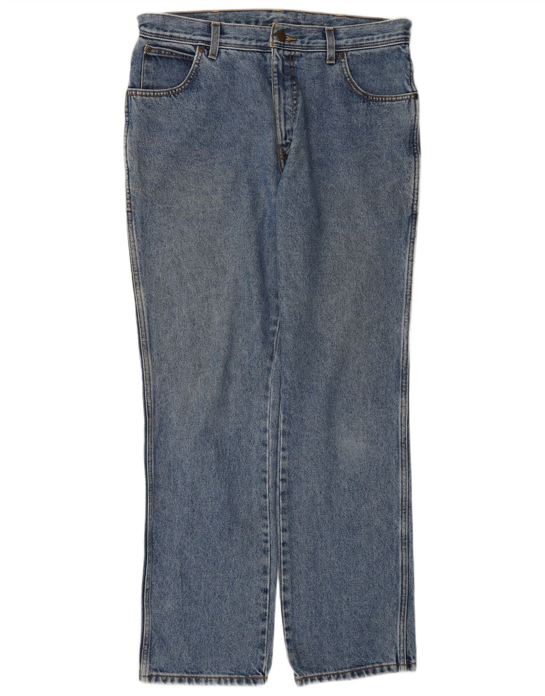 Jeans dritti da uomo Wrangler vestibilità regolare W34 L32 cotone blu