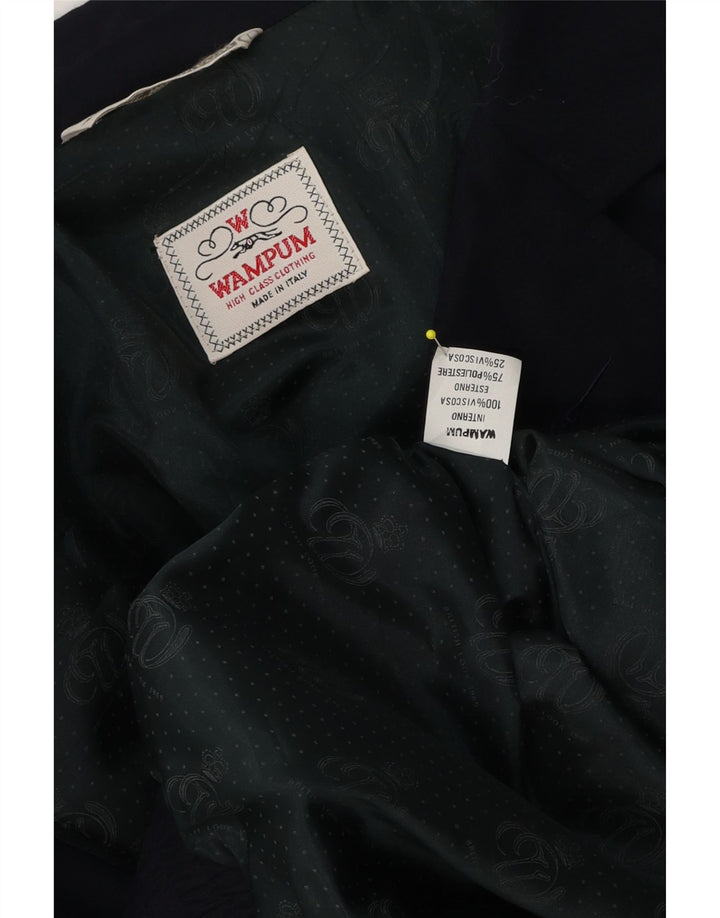 Giubbotto bomber da uomo Wampum UK 42 XL viscosa blu navy