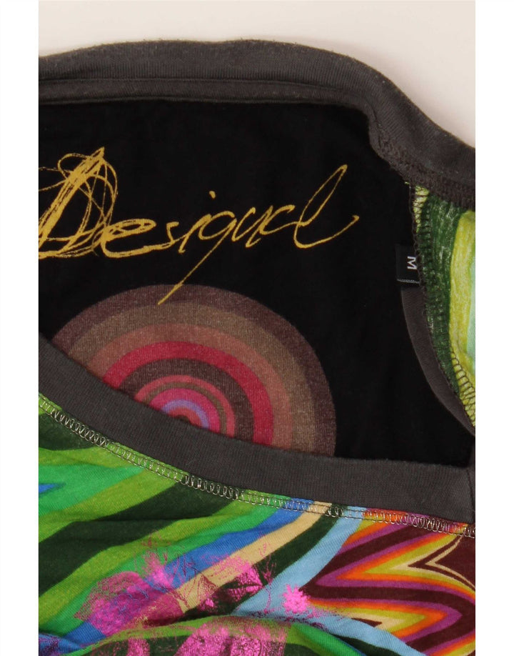 Desigual T-shirt grafica da donna Top UK 12 Farfalla multicolore media