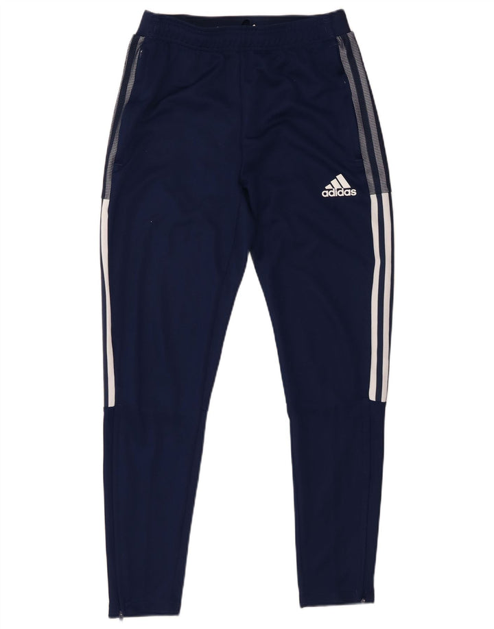 Pantaloni da tuta Adidas Aeroready da uomo piccoli in poliestere blu navy