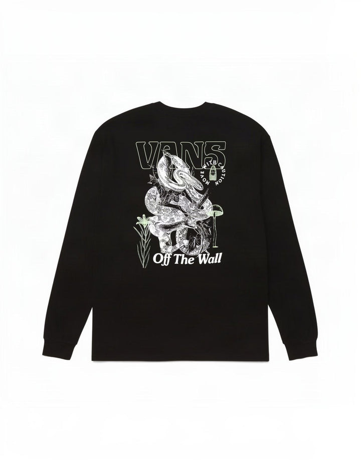 Vans Top grafico da uomo con vestibilità classica, manica lunga 2XL, cotone nero
