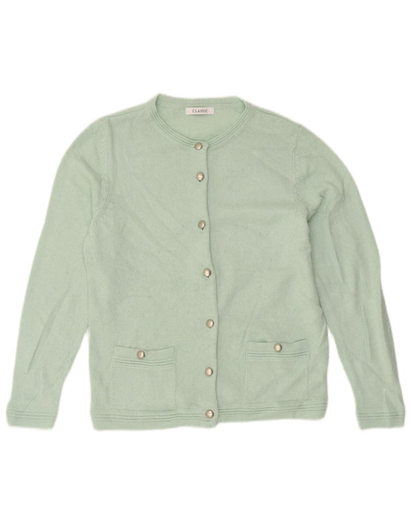 Maglione cardigan da donna Marks & Spencer UK 12 Acrilico verde medio
