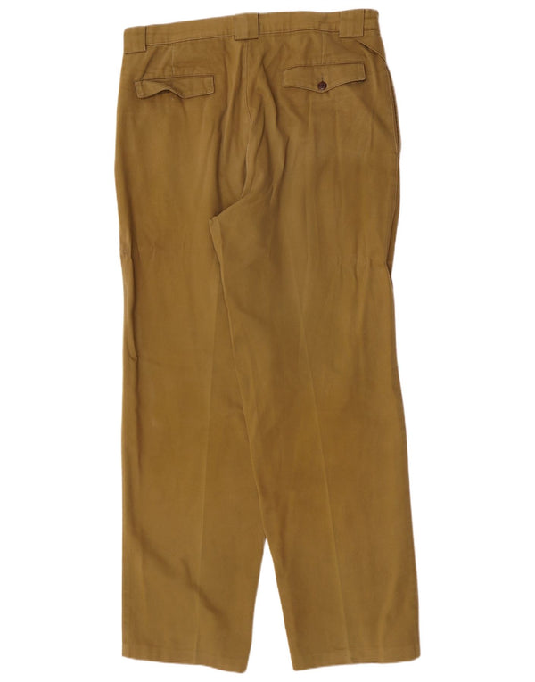 AUSTRALIAN L'ALPINA Pantaloni chino da uomo con pegging W34 L32 cotone kaki