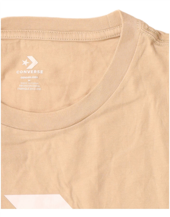 T-shirt grafica da uomo Converse Top in cotone beige medio