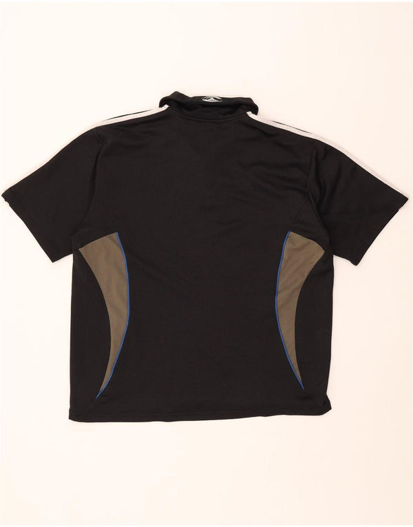 Polo ADIDAS da uomo neozelandese UK 44/46 Large Black Colourblock