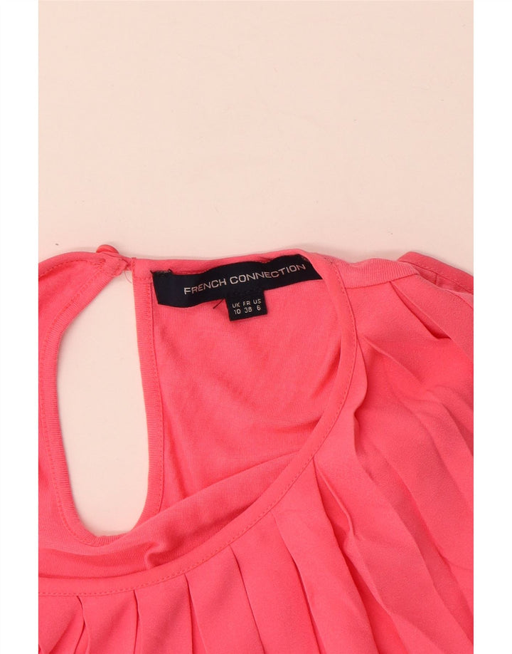 Abito a trapezio senza maniche da donna French Connection UK 10 piccolo in viscosa rosa