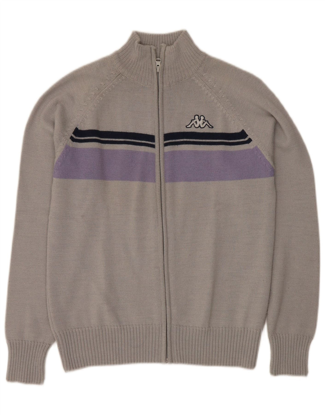 Maglione cardigan da donna KAPPA UK 14 Acrilico color block grigio medio