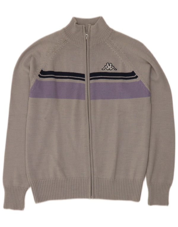 Maglione cardigan da donna KAPPA UK 14 Acrilico color block grigio medio