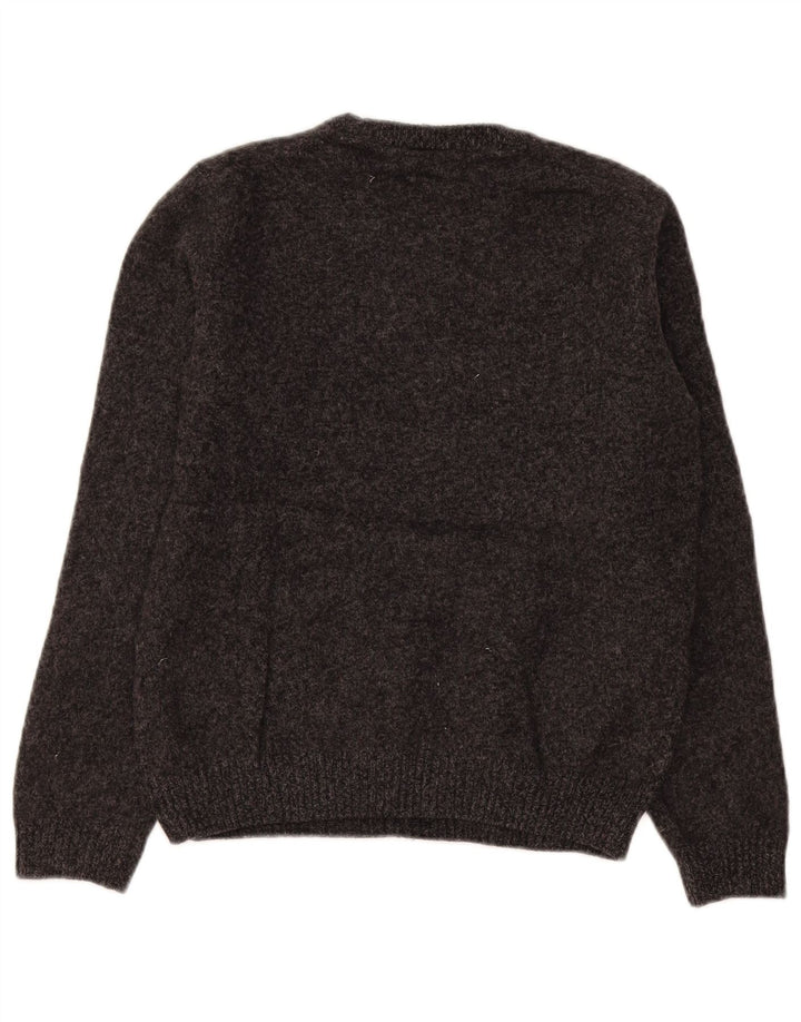 Maglione maglione girocollo da donna John Lewis UK 14 Lana d'agnello grigio medio