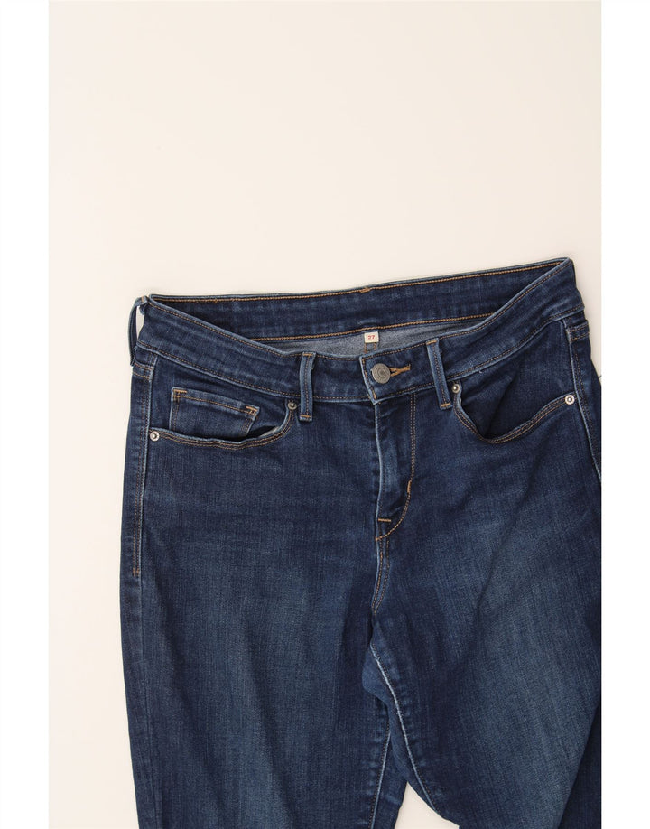 LEVI'S Womens Cropped Jeans W27 L25 Navy Blue Cotton Vintage Levi's and Second-Hand Levi's from Messina Hembry 