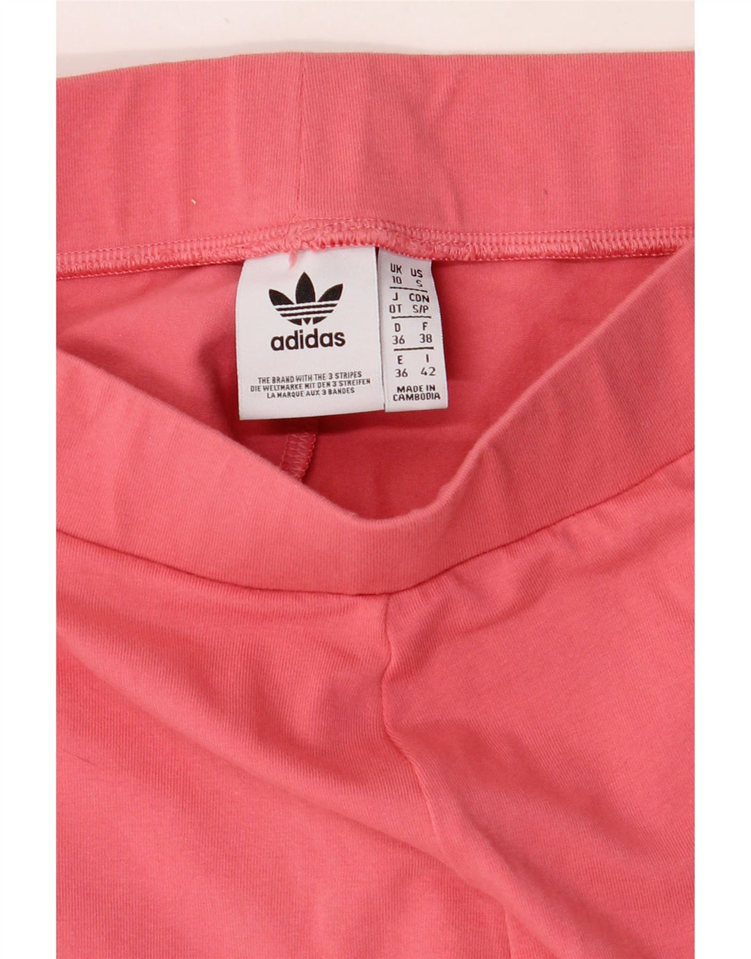 ADIDAS Womens Leggings UK 10 Small Pink Cotton Vintage Adidas and Second-Hand Adidas from Messina Hembry 