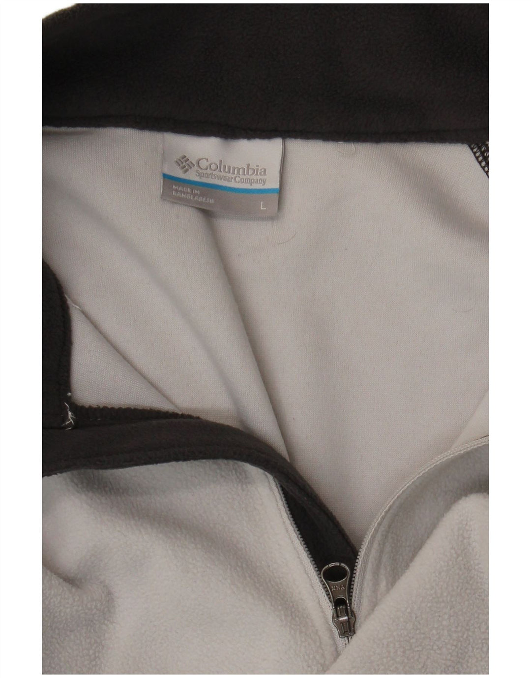 Maglione in pile da uomo Columbia con zip e collo grande color grigio