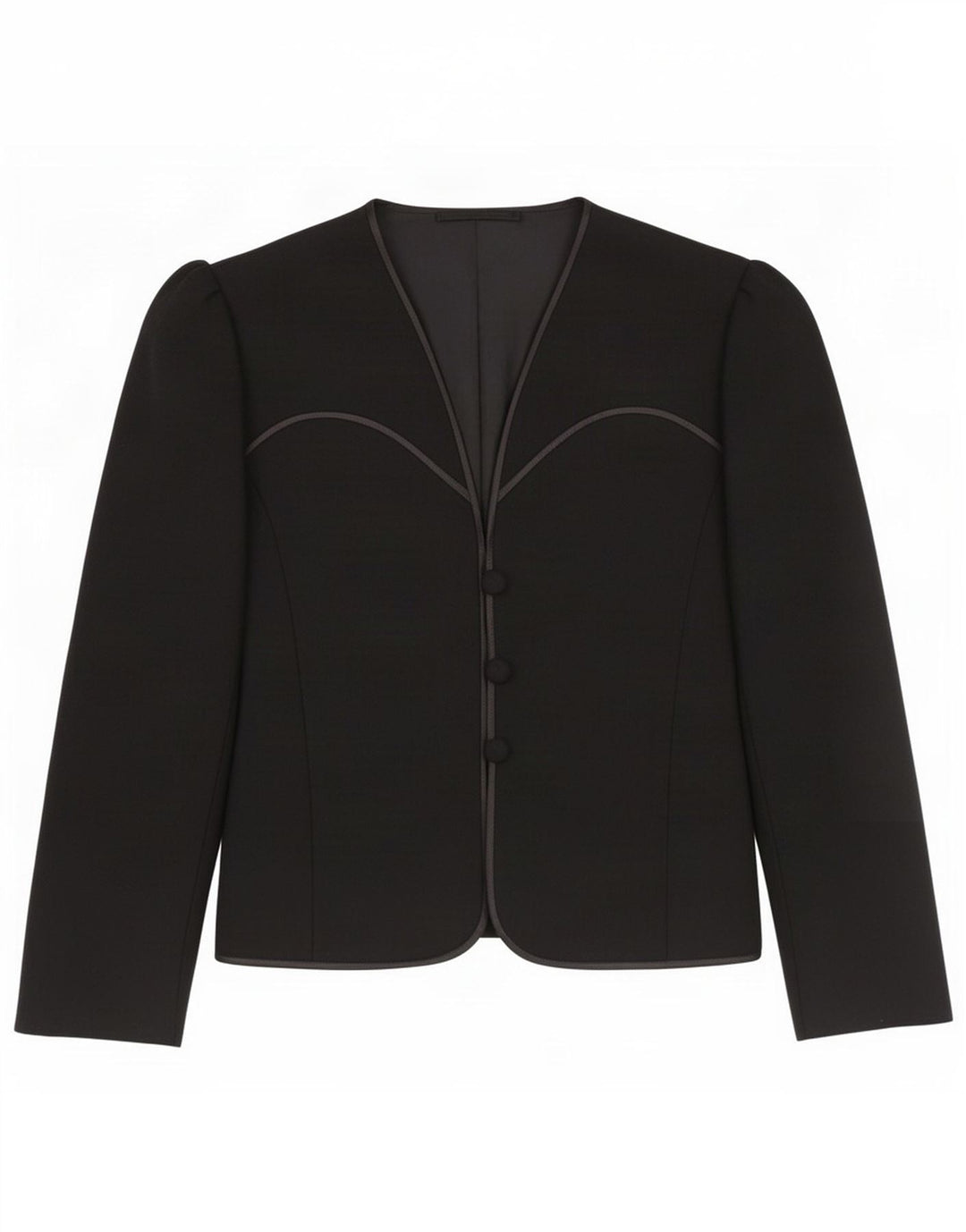 Giacca blazer vintage da donna a 4 bottoni UK 12 media nera