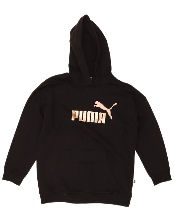 Felpa con cappuccio grafica per ragazze Puma 15-16 anni in cotone nero
