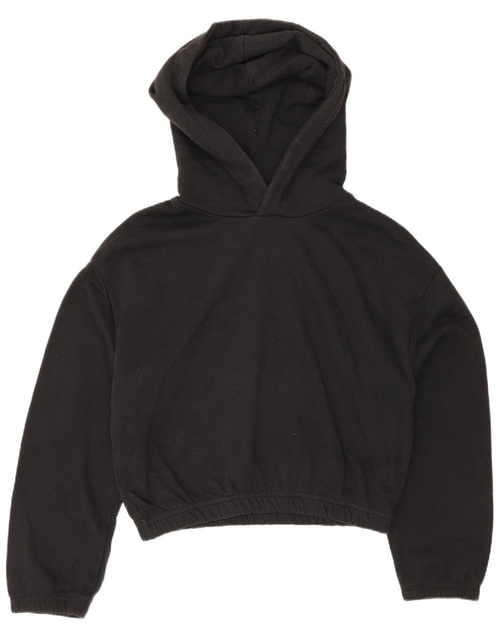 Maglione corto con cappuccio da donna Zara UK 14 medio nero