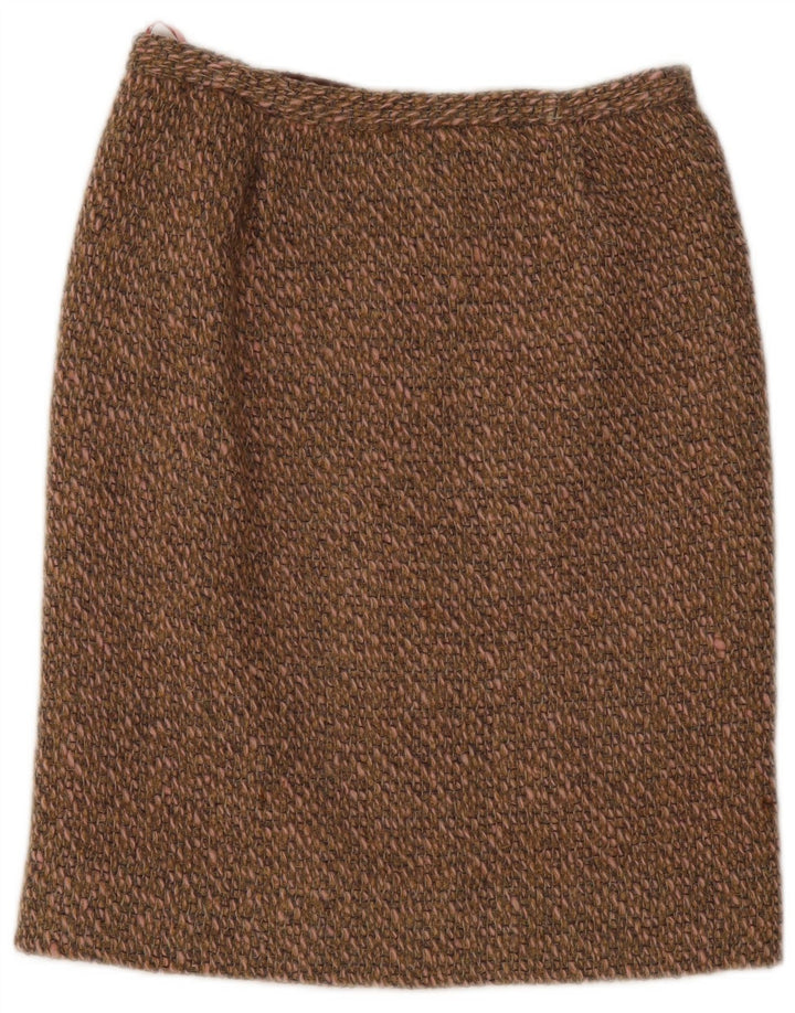 Gonna a tubino vintage da donna W30 marrone medio