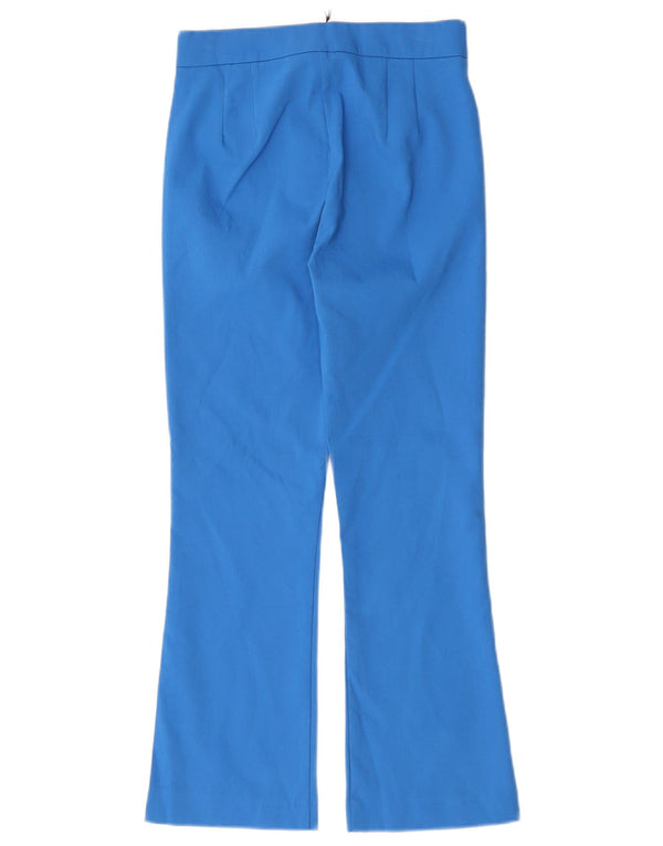 Pantaloni casual bootcut a vita alta da donna ZARA XS W24 L26 cotone blu