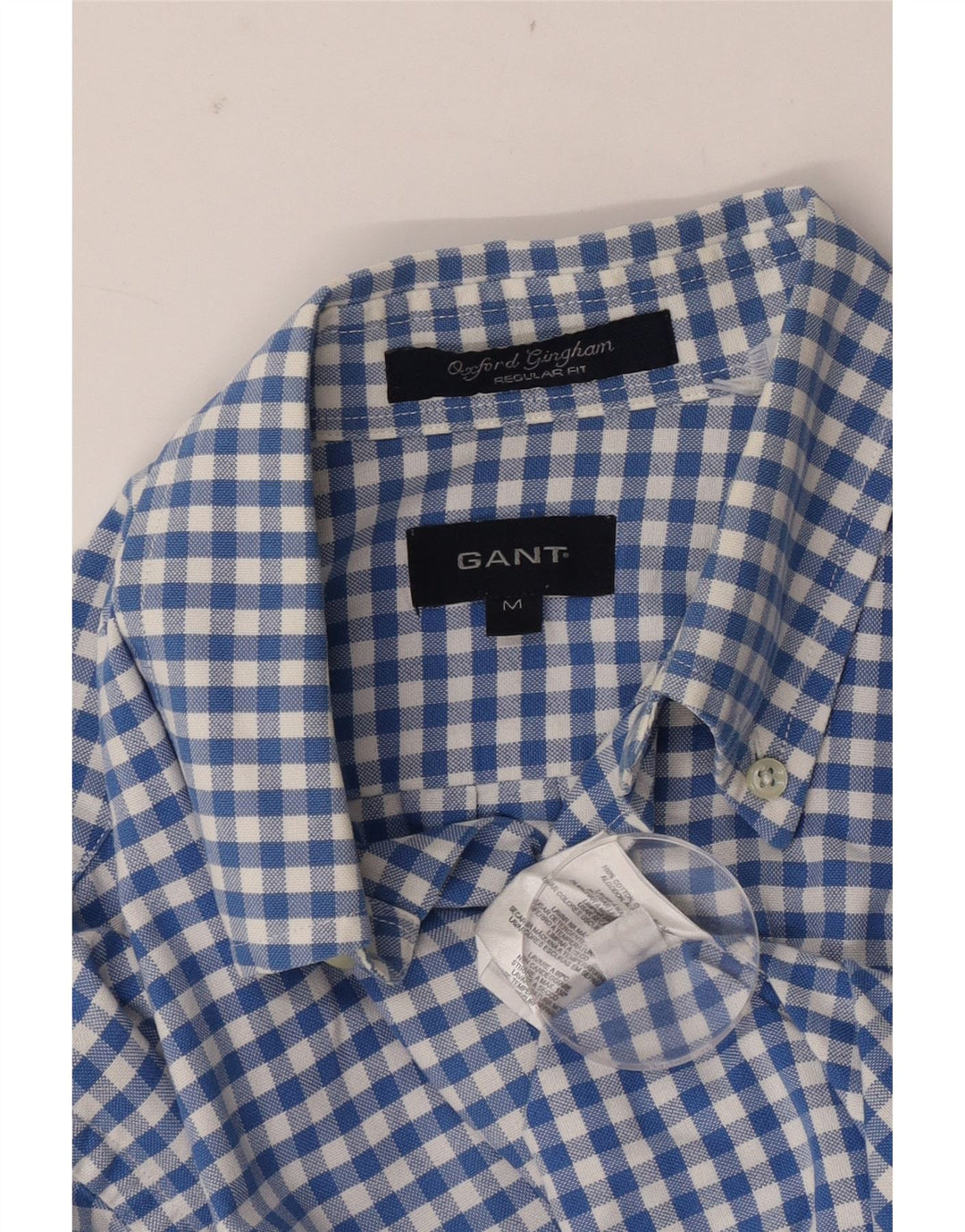 Camicia Gant da uomo vestibilità regolare in cotone a quadretti blu medio