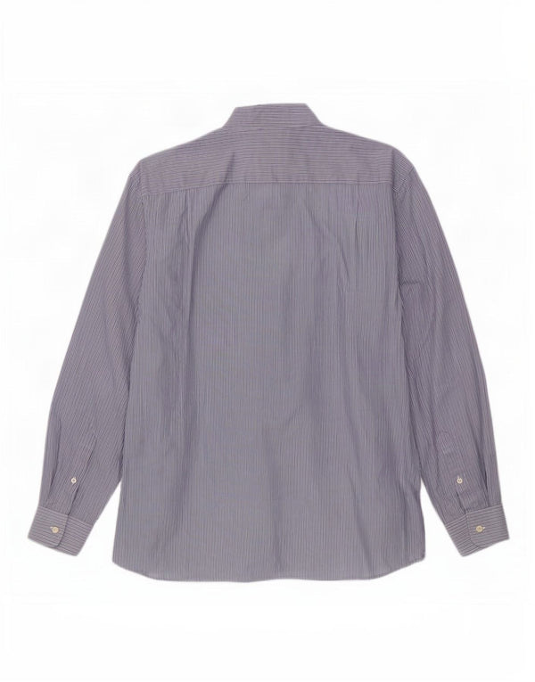 Jaeger Mens Classic Fit Shirt Size 16 1/2 Large Blue Pinstripe Cotton