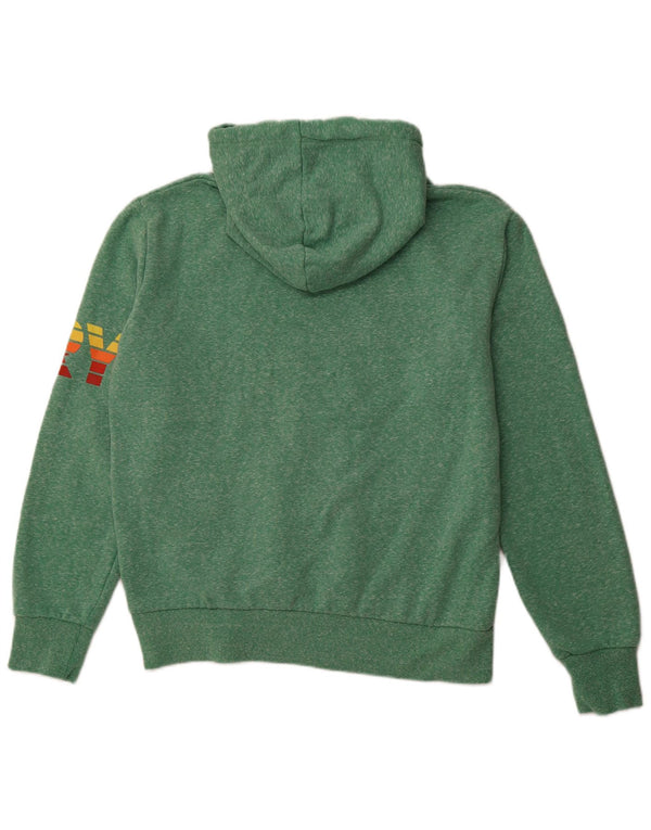 Felpa con cappuccio grafica da uomo SUPERDRY XL poliestere chiazzato verde