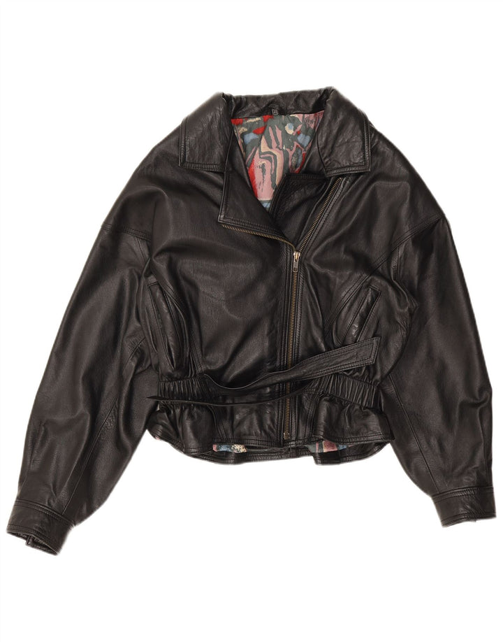 Giacca in pelle da motociclista da donna Yessica EU 38 Pelle nera media