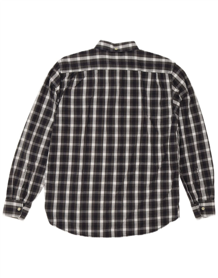 Camicia da uomo Wrangler in cotone a quadri neri medio