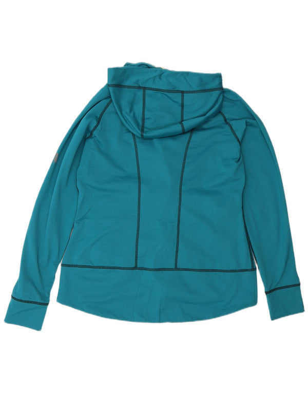 Felpa con cappuccio e zip da donna Eddie Bauer UK 16 grande poliestere blu