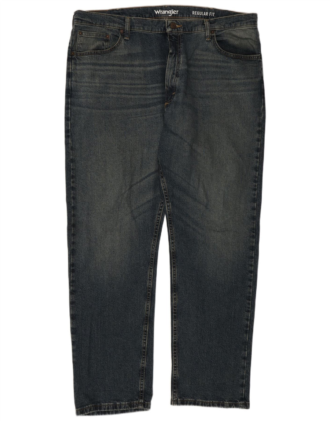 Jeans dritti da uomo Wrangler vestibilità regolare W40 L30 cotone blu