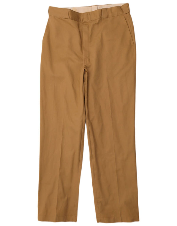 L.L.BEAN Mens Straight Chino Trousers W38 L34 Beige Polyester