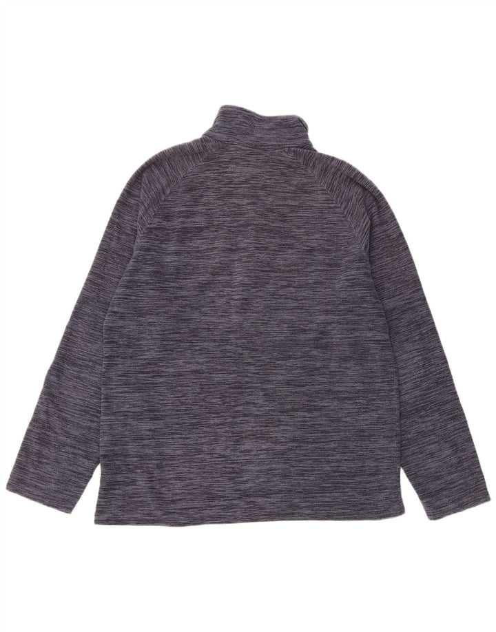MOUNTAIN WAREHOUSE Mens Zip Neck Fleece Jumper Medium Navy Blue Flecked