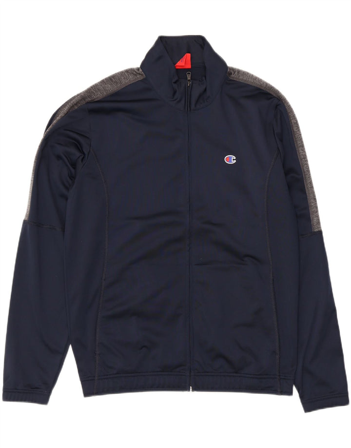 Giacca superiore della tuta da uomo Champion, poliestere color block medio blu navy