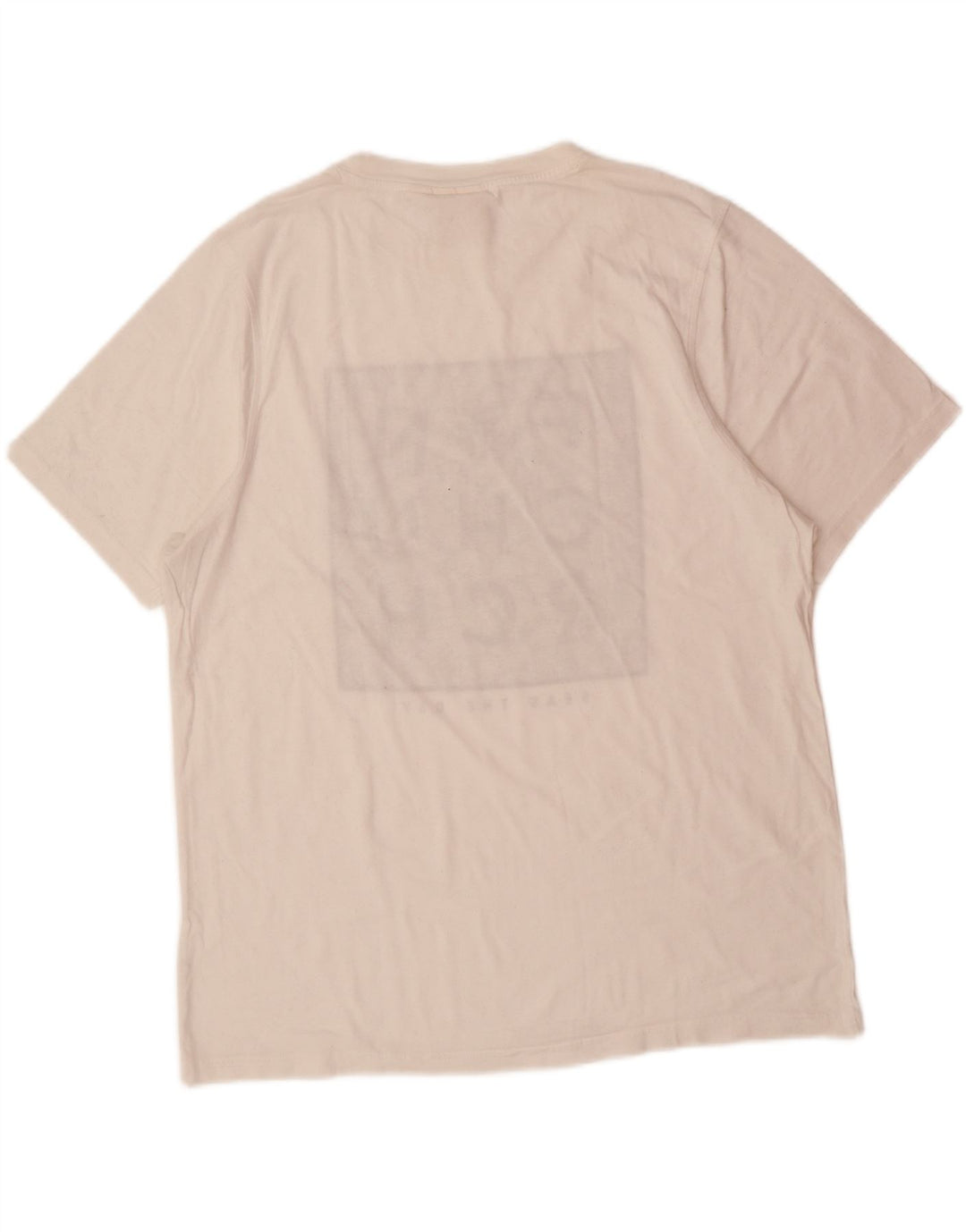 FENCHURCH Mens Graphic T-Shirt Top XL Off White Vintage Fenchurch and Second-Hand Fenchurch from Messina Hembry 