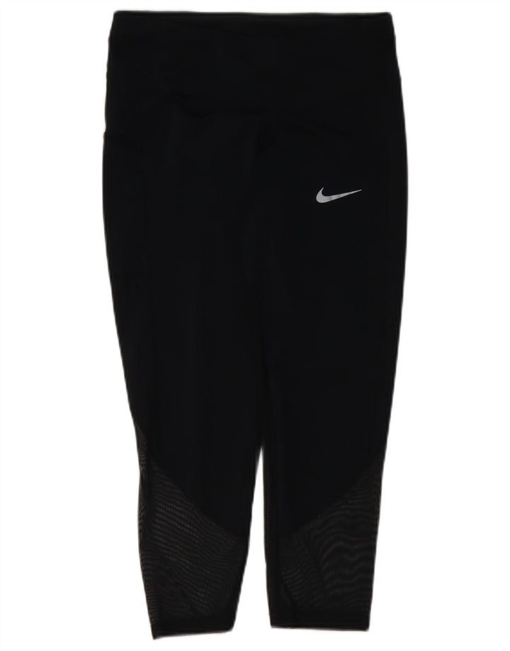 Leggings Nike Dri Fit da donna UK 8 Small Nero Poliestere geometrico