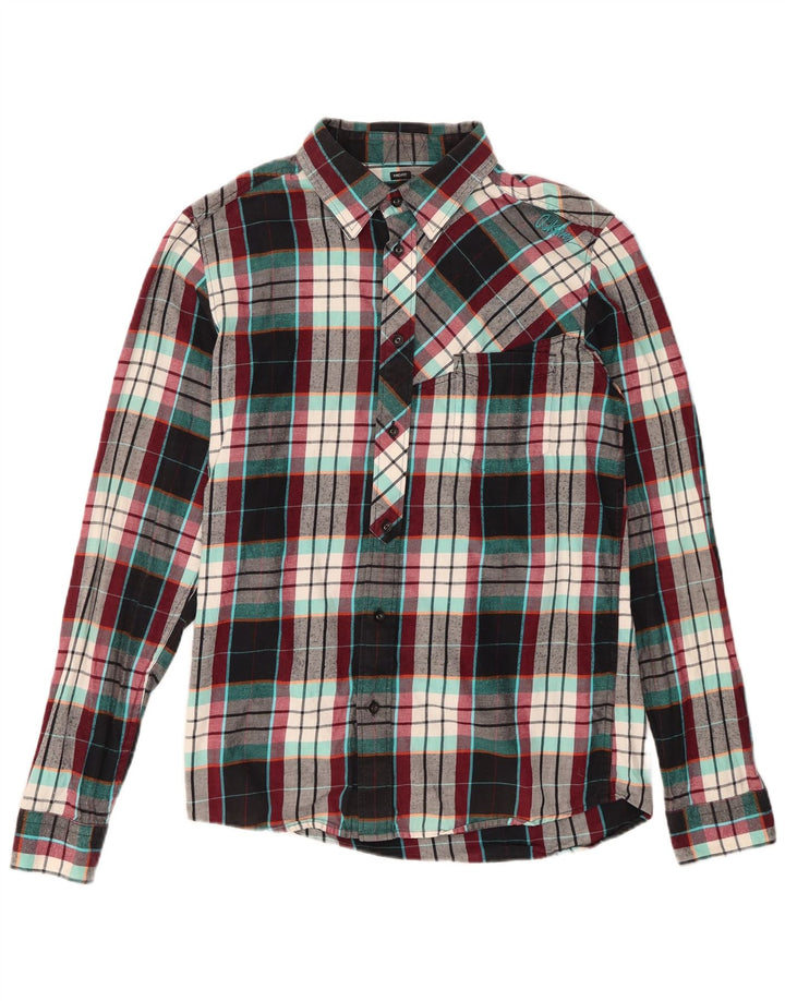 Camicia in flanella da uomo a vestibilità media Quiksilver, motivo a quadri multicolore medio