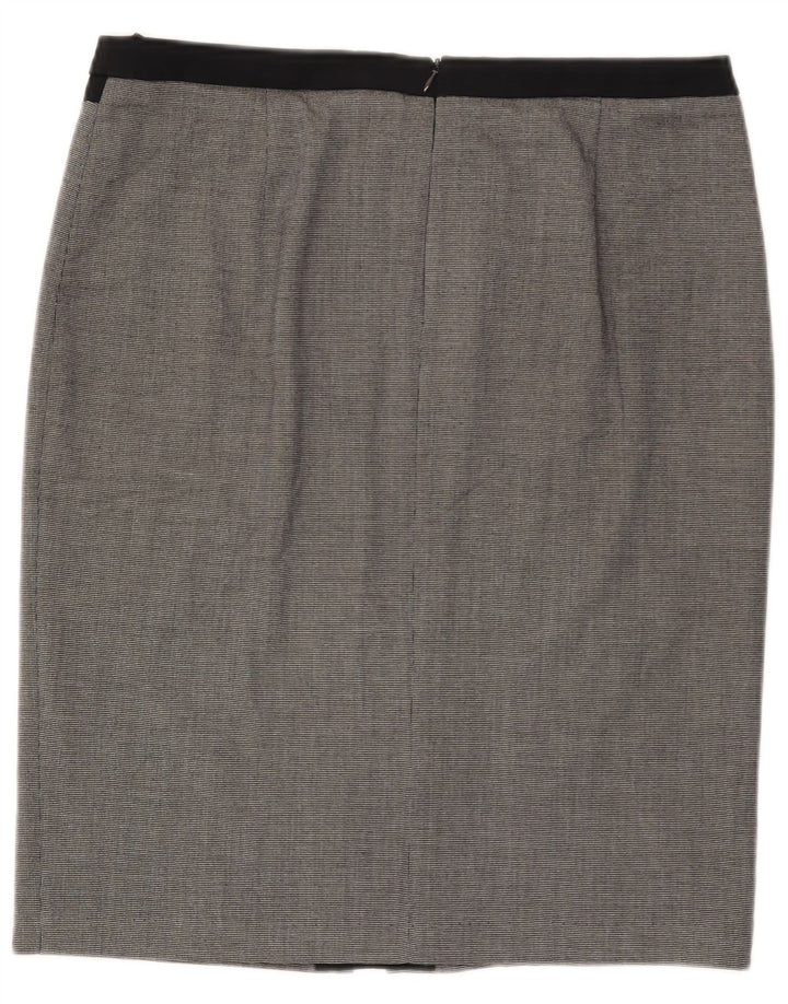 Gonna a tubino da donna Marks & Spencer UK 14 Large W34 Poliestere nero a quadri
