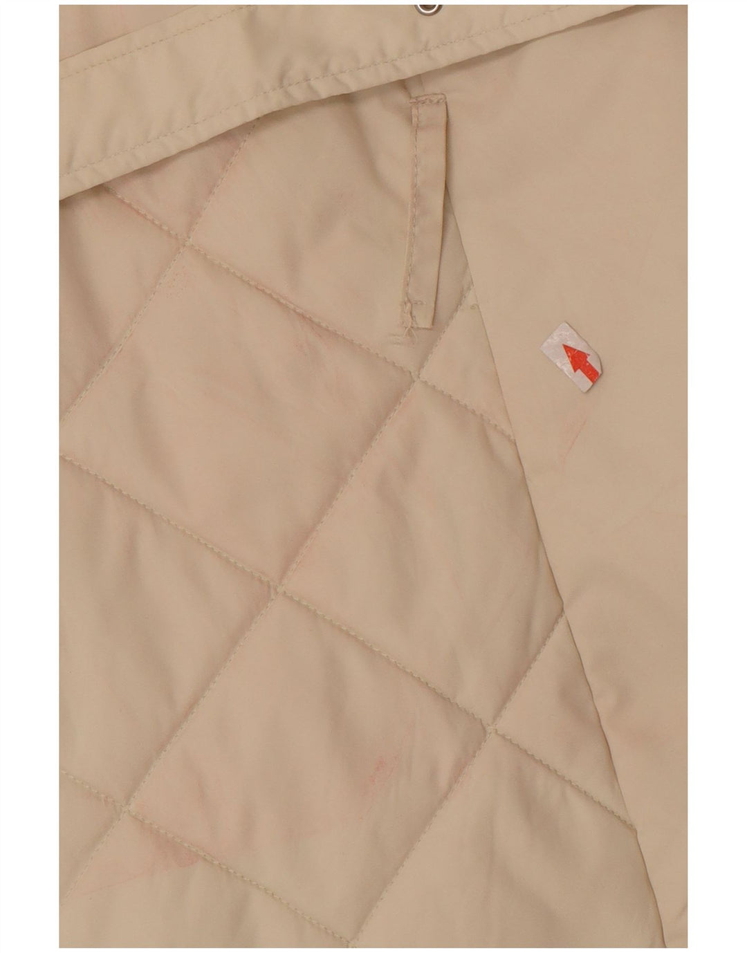 Soprabito trapuntato da donna Slam UK 16 grande color block bianco sporco
