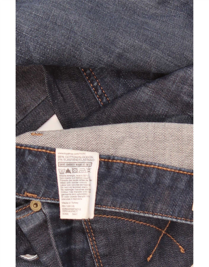 Topshop Donna Baxter Slim Jeans W25 L30 Cotone Blu Navy