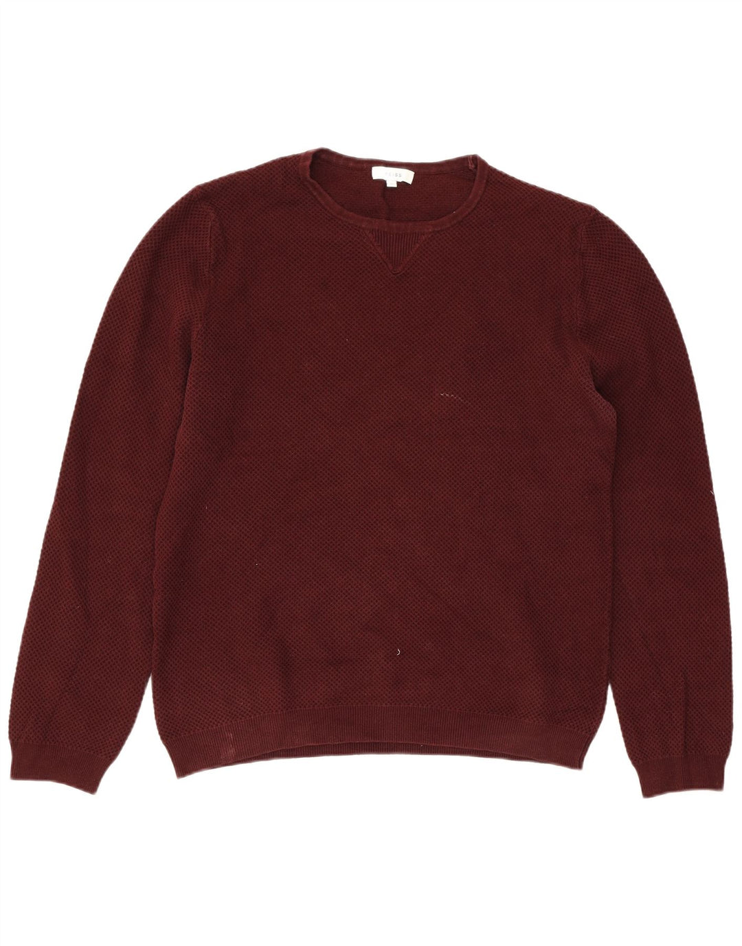 REISS Maglione girocollo da uomo in cotone marrone medio medio