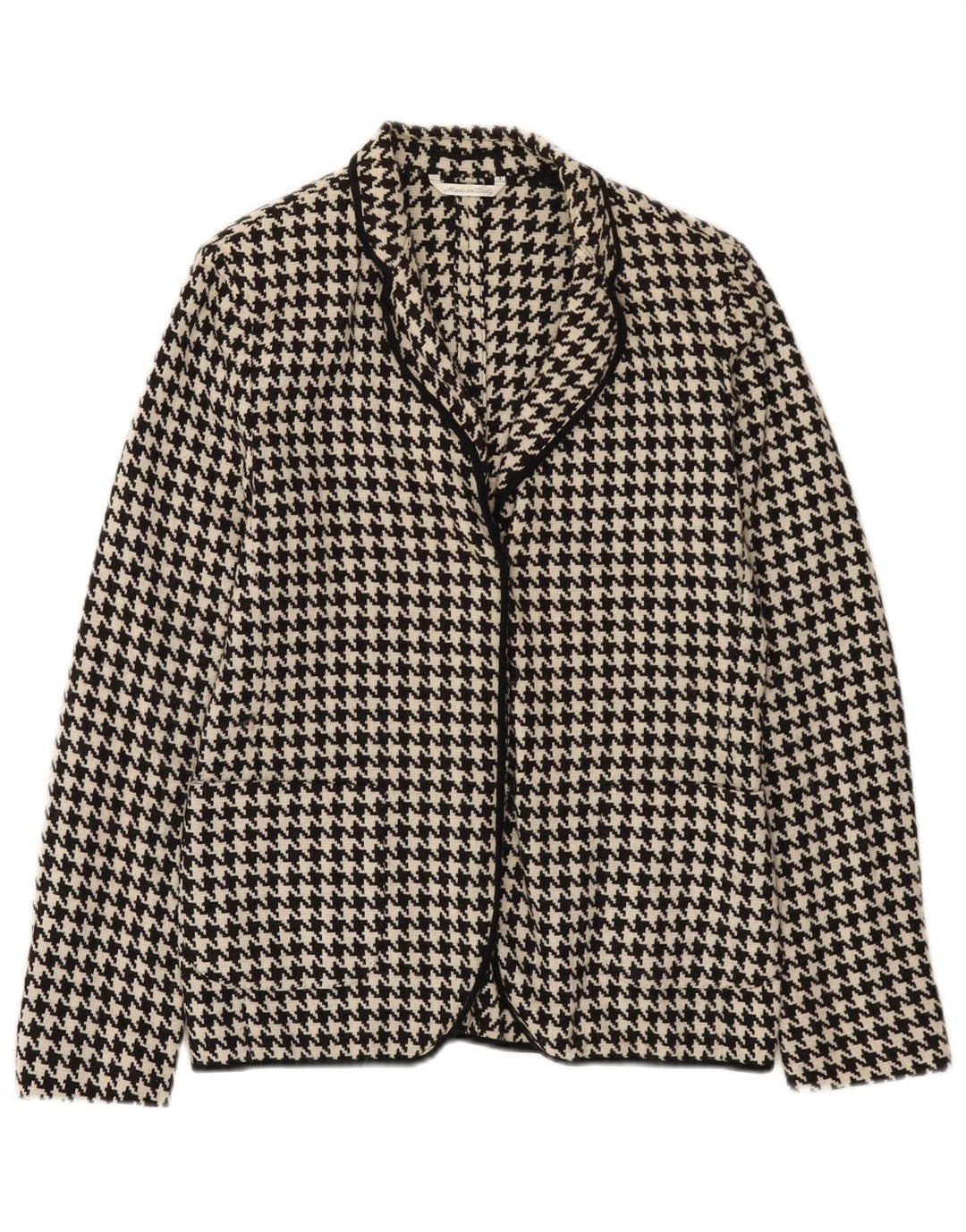 Giacca blazer da donna Max Mara UK 10 piccola lana pied de poule nera