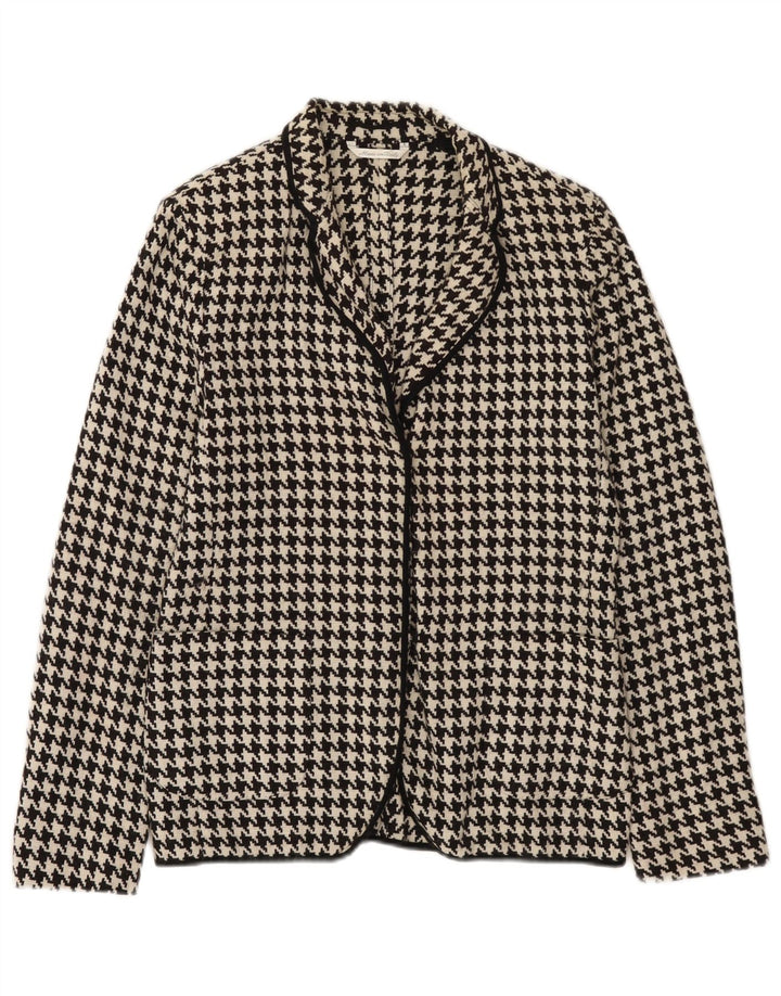 Giacca blazer da donna Max Mara UK 10 piccola lana pied de poule nera
