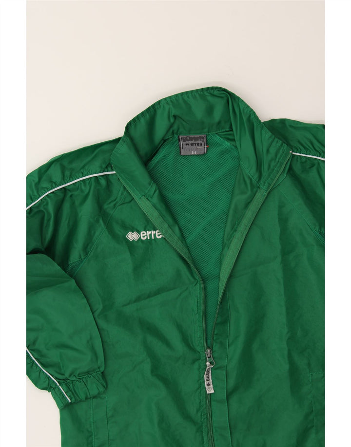 ERREA Girls Tracksuit Top Jacket 13-14 Years Green Polyester Vintage Errea and Second-Hand Errea from Messina Hembry 