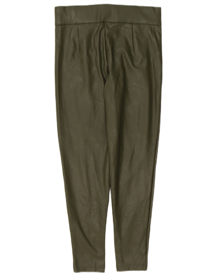 Leggings in ecopelle da donna Marks & Spencer UK 10 piccoli poliestere verde