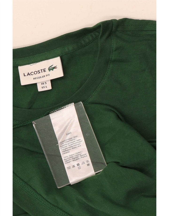 T-shirt Lacoste da uomo vestibilità regolare taglia 5 grande in cotone verde