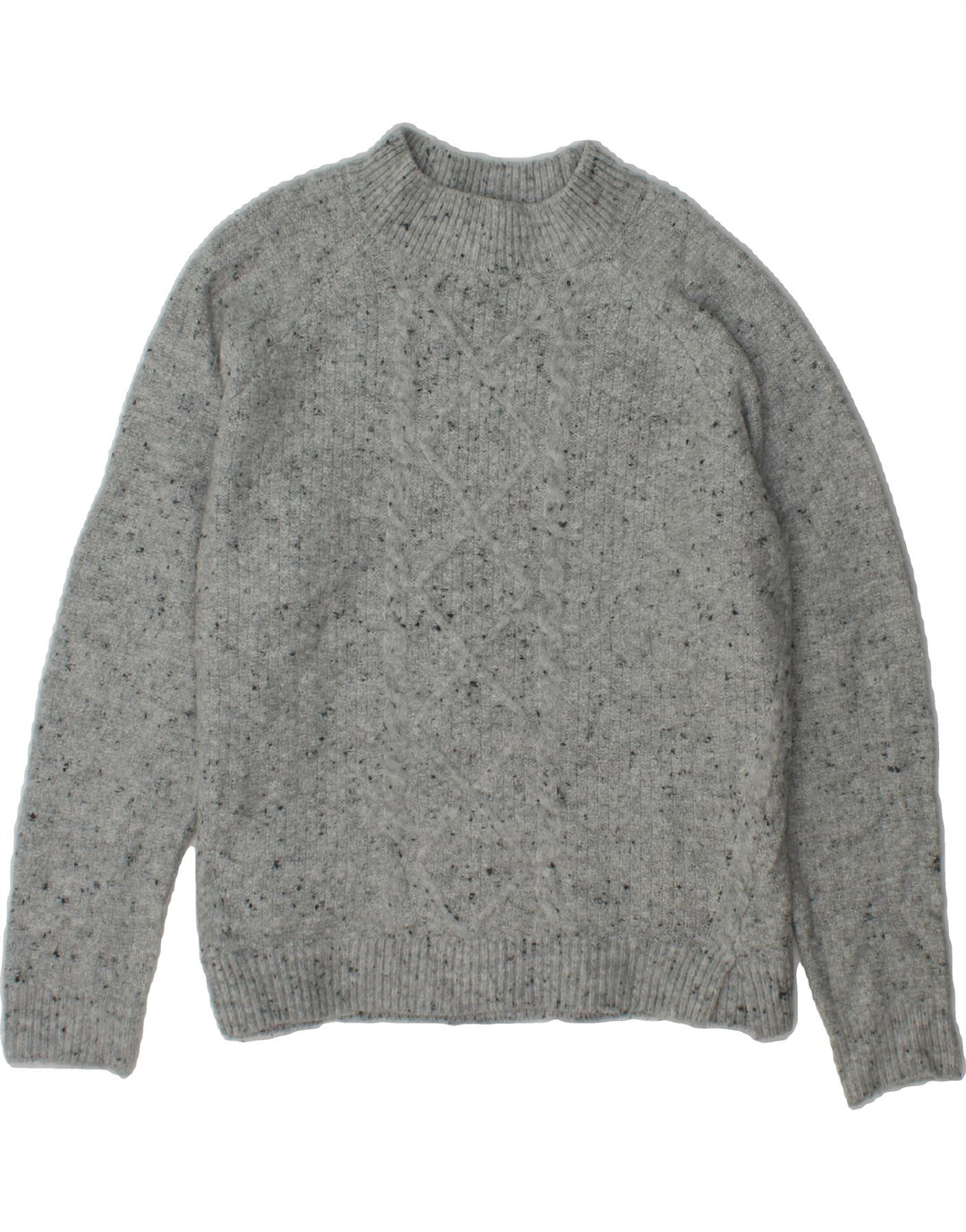 OASIS Womens Turtle Neck Jumper Sweater UK 16 Large Grey Flecked Acrylic Vintage Oasis and Second-Hand Oasis from Messina Hembry 